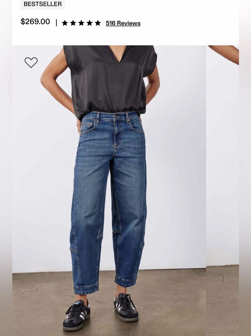 Ruti ULTIMATE BARREL LEG JEANS 2.0 , Size 4
